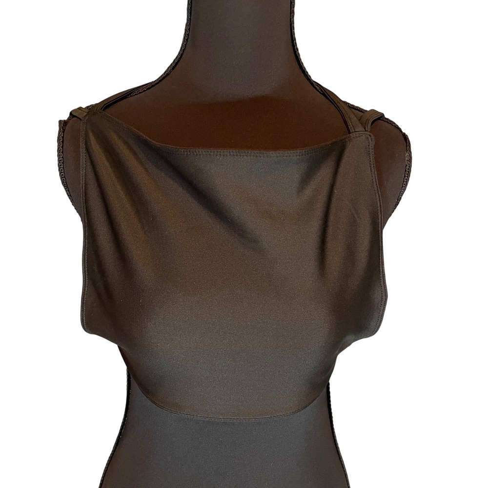 Satori Revolution Aziza Black Swim Top M Sustainable Luxury High-end Minimalist